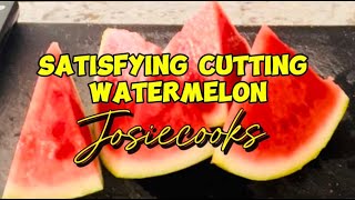 Satisfying Cutting Watermelon @josiecooks