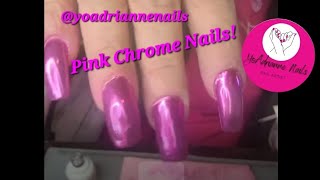 🩷Pink Chrome Nails!