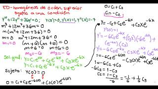 Ecuación diferencial de orden superior sujeta a una condición