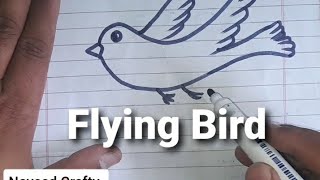 How To Draw A Flying Bird Easy Step By Step