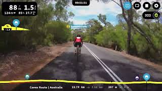 Exploring Australia's Caves Route & Karri Forests | 26 km ride speed up | ROUVY Down Under Challenge