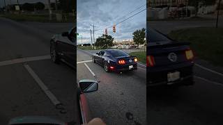 teenager beats on his mustang