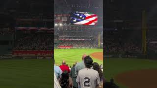 God Bless America in Globe Life Field, Yankees vs Rangers. #mlb #baseball