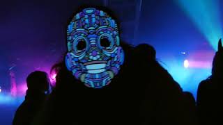 Outline LED Rave Masks Showcasing Their Moves