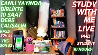 CANLI YAYINDA SABAH 06:30'DA UYANIP BENİMLE DERS ÇALIŞ (10 SAAT) I STUDY WITH ME-LIVE 60/10 Pomodoro