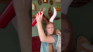 Halloween Horn Hair Style 🥳  Halloween Easy Hair Style Tutorial 🥳 Makeup Compilation 🥰