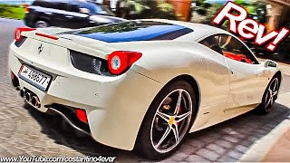 White Pearl Ferrari 458 Italia Revs Drive By