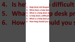 محتويات كورس ال IT Help desk