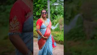 Sreemantham look 🤰#trending #reels #saree #pregnancy #pregnant #shortsfeed