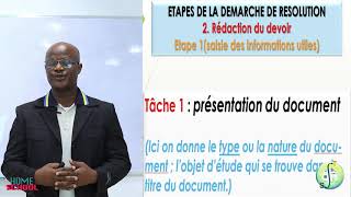 Cours de SVT niveau Tle - RESOLUTION D’UN EXERCICE D’EXPLOITATION DES DOCUMENTS (ED)