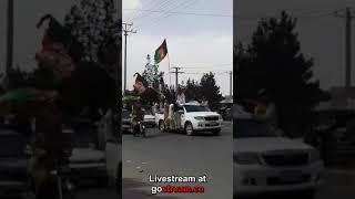 اهتزاز پرچم؛سه رنگ کشور درکابل تحت حاکمیت طال،ب،ا،ن🇦🇫💪