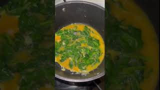 spinach and eggs #shortsvideo #satisfyingvedio #asmr #asmrcooking #foodlover