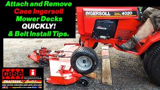 How To Quickly Install & Remove Case Ingersoll Mower Decks & Belt Tips. No Tools Or Disassembly.