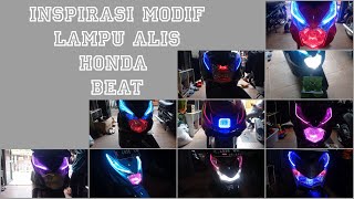 INSPIRASI MODIF LAMPU ALIS HONDA BEAT, CONTOH PERPADUAN WARNA LAMPU ALIS DAN LAMPU DEMON ATAU DEVIL