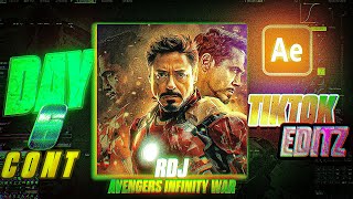 {LIVE) DAY 6 CONT. . HOW TO: Make A TikTok Edit  Complete After Effect's Tutorial.( tony stark (rdj)