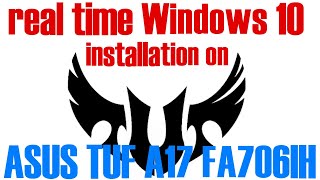 How to install Windows 10 on ASUS TUF A17 FA706IH gaming laptop Ep.362