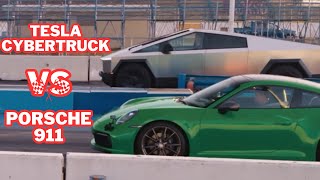 Tesla Cybertruck vs Porsche 911 | Drag Race