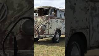 The iconic sounds of a VW bus. #VW #VWbus #Patina #OldSchool #Roadtrip #BBB #lakehavasucity  ￼