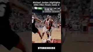 Michael Jordan CLUTCH 1992 NBA Finals Game 6 Highlights, Chicago Bulls Win 2nd Championship! #shorts