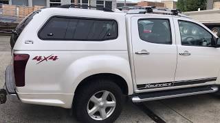 2018 ISUZU D-Max in Pearl White #531 with UniUte canopy.