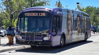 Washoe County RTC: 2018 Proterra Catalyst BE40 #318 on Rapid Virginia Line Southbound