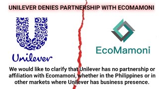 UNILEVER DENIES PARTNERSHIP WITH ECOMAMONI ⛔ ANOTHER FALSE CLAIMS OF ECOMAMONI SCAM ⛔ SCAM ALERT