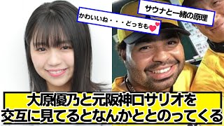 大原優乃と元阪神ロサリオを交互に見てるとなんかととのってくる【ネットの反応】#美女bra