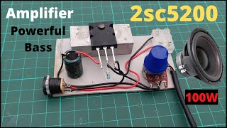 DIY 2SC5200 Powerful Amplifier Circuit 100w // Powerful Bass //12V Amplifier