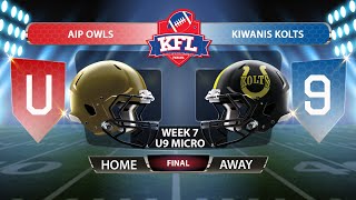 KFL U10 Micro Contact - AIP Owls vs Kiwanis Kolts