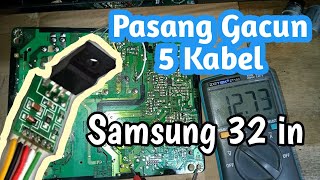 Cara pasang gacun 5 kabel samsung ua32fh4003