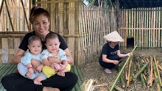 Single mom - Builds a bamboo chicken coop, takes care of 2 small children, cooking