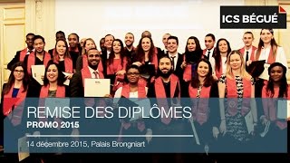 Remise des diplômes de la promo 2015 de l'ICS Bégué