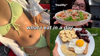 what i eat in a day as a college student | realistic & healthy 🍒