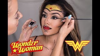 BEST HALLOWEEN COMIC INSPIRED WONDER-WOMAN TUTORIAL! POP-ART | 2017