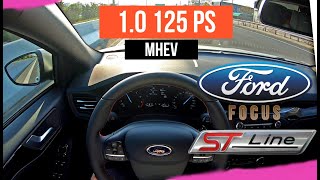 Ford Focus ST-LINE 2021 (Ecoboost Hybrid mHEV 125 HP) POV HIGHWAY Drive