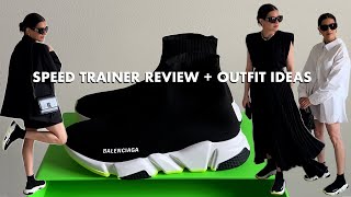 BALENCIAGA SPEED TRAINER at a discount?! REVIEW, TRY ON, UNBOXING & OUTFIT IDEAS