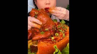 Asmr Mukbang: Delicious Pork Head and Belly Feast||