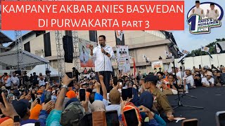 Orasi anies baswedan membakar semangat para pendukung di kampanye akbar lap.purnawarman purwakarta