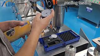 Measure the depth and width of the aerosol can seal to detect the sealing degree