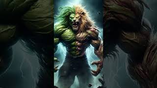 Incredible fusion||Ai creates Lion-Hulk hybrid #aicreations #ytshorts #hulk #hybird #fyp