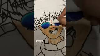 Drawing Gojo saturo |Electric | #shorts #drawing #anime