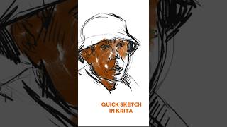 Quick sketch in Krita🤘 #drawing #krita #hood #style #artist #rap #hiphopbeats