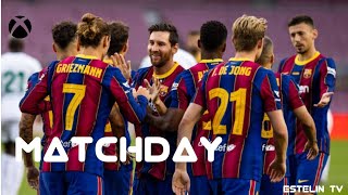 MATCHDAY  AO VIVO! JOGANDO COM O BARCELONA .