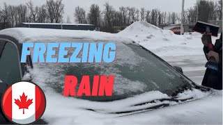 Freezing Rain in Canada 🇨🇦 #canada #winter