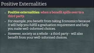 Externalities