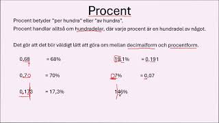 Procent inledning