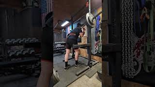 365lb PR front squat | terrible dismount