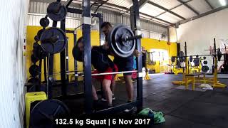 132.5 kg Squat | 6 Nov 2017