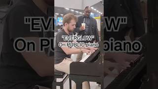 "EVERGLOW" by Coldplay on PUBLIC piano in Belgium #shorts #short #public #piano #cover #music #best