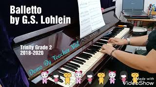 Balletto by G.S. Lohlein TRINITY G2 Piano Syllabus 2018-2020